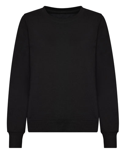 Tryck din logga på Sweatshirts från AWDis Just Hoods - Anpassa AWDis - Sweatshirt för Damer i färgen Svart för företag, föreningar och privatpersoner