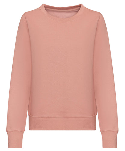 Tryck din logga på Sweatshirts från AWDis Just Hoods - Anpassa AWDis - Sweatshirt för Damer i färgen Ljusrosa för företag, föreningar och privatpersoner