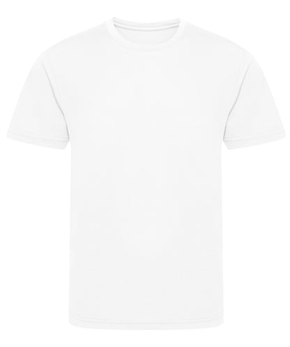 Tryck din logga på T-shirts från AWDis Just Cool - Anpassa Kids Recycled Cool T-Shirt i färgen Vit för företag, föreningar och privatpersoner