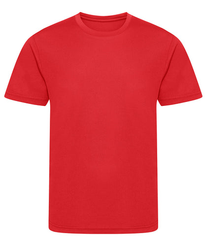 Tryck din logga på T-shirts från AWDis Just Cool - Anpassa Kids Recycled Cool T-Shirt i färgen Mellan röd för företag, föreningar och privatpersoner