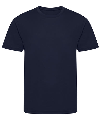 Tryck din logga på T-shirts från AWDis Just Cool - Anpassa Kids Recycled Cool T-Shirt i färgen Marinblå för företag, föreningar och privatpersoner
