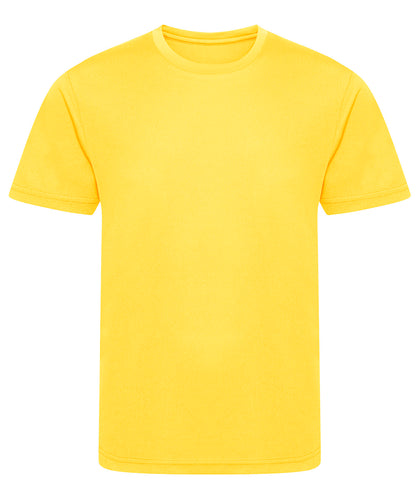 Tryck din logga på T-shirts från AWDis Just Cool - Anpassa Kids Recycled Cool T-Shirt i färgen Mellan gul för företag, föreningar och privatpersoner
