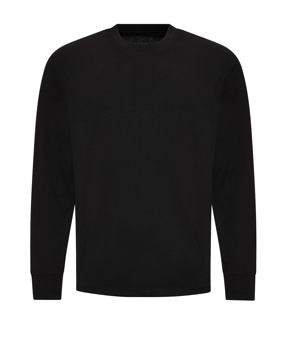 Tryck din logga på T-shirts från AWDis Just T's - Anpassa Oversized Long Sleeve 100 T i färgen Svart för företag, föreningar och privatpersoner