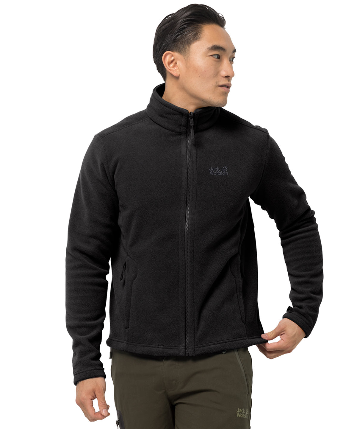 Tryck din logga på Fleece från Jack Wolfskin - Anpassa Mellanviktsfleece med hel dragkedja i färgen för företag, föreningar och privatpersoner