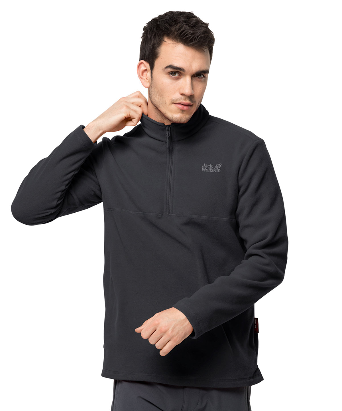 Tryck din logga på Fleece från Jack Wolfskin - Anpassa Fleece med kvarts dragkedja i färgen för företag, föreningar och privatpersoner