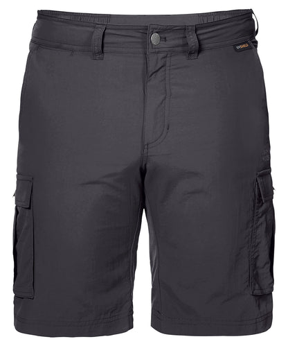 Tryck din logga på Shorts från Jack Wolfskin - Anpassa Cargo shorts med fickor i färgen Mörkgrå för företag, föreningar och privatpersoner