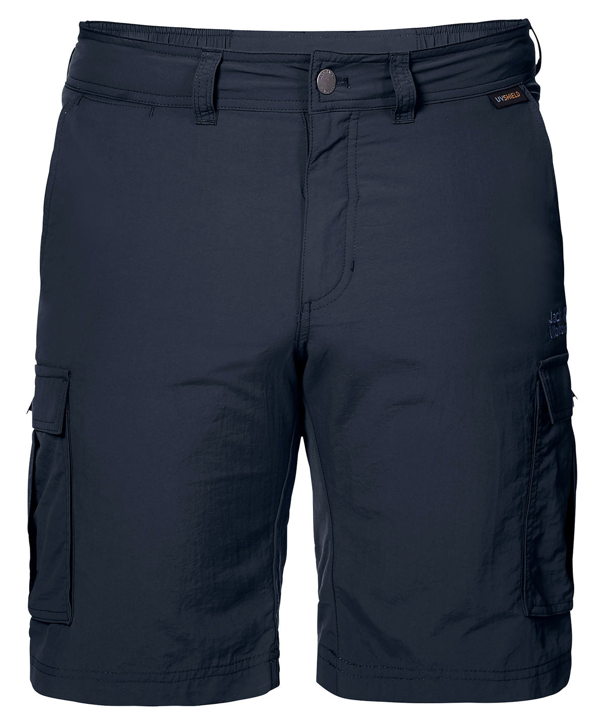 Tryck din logga på Shorts från Jack Wolfskin - Anpassa Cargo shorts med fickor i färgen Marinblå för företag, föreningar och privatpersoner