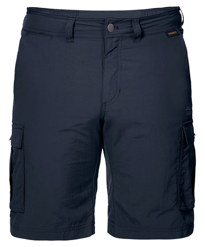 Tryck din logga på Shorts från Jack Wolfskin - Anpassa Cargo shorts med fickor i färgen Marinblå för företag, föreningar och privatpersoner