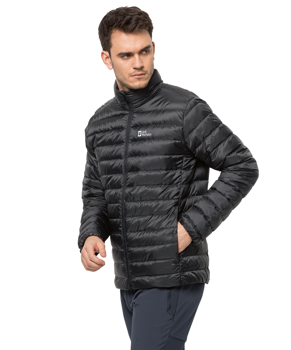 Tryck din logga på Jackor från Jack Wolfskin - Anpassa Packbar dunjacka i färgen för företag, föreningar och privatpersoner