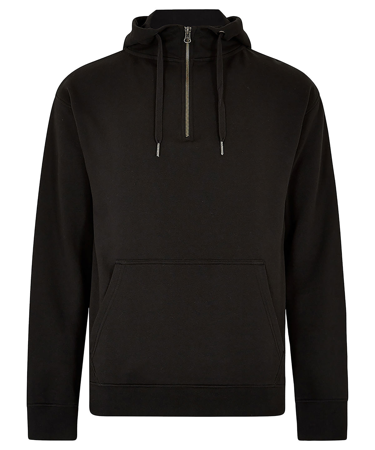 Tryck din logga på Hoodies från Kustom Kit - Anpassa Kustom Kit - Huvtröja med 1/4 dragkedja i färgen Svart för företag, föreningar och privatpersoner