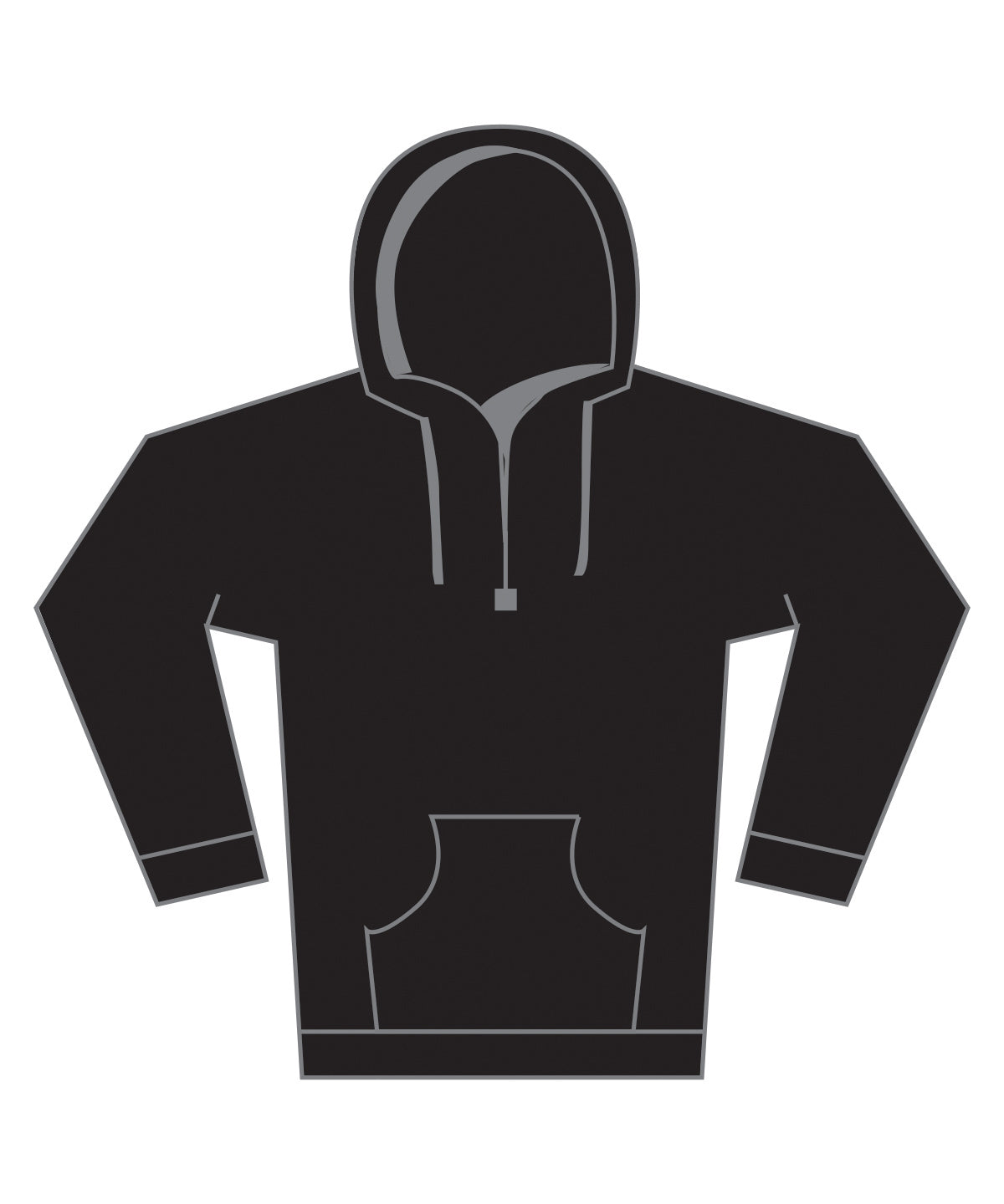 Tryck din logga på Hoodies från Kustom Kit - Anpassa Kustom Kit - Luvtröja med Dragkedja i färgen Svart för företag, föreningar och privatpersoner