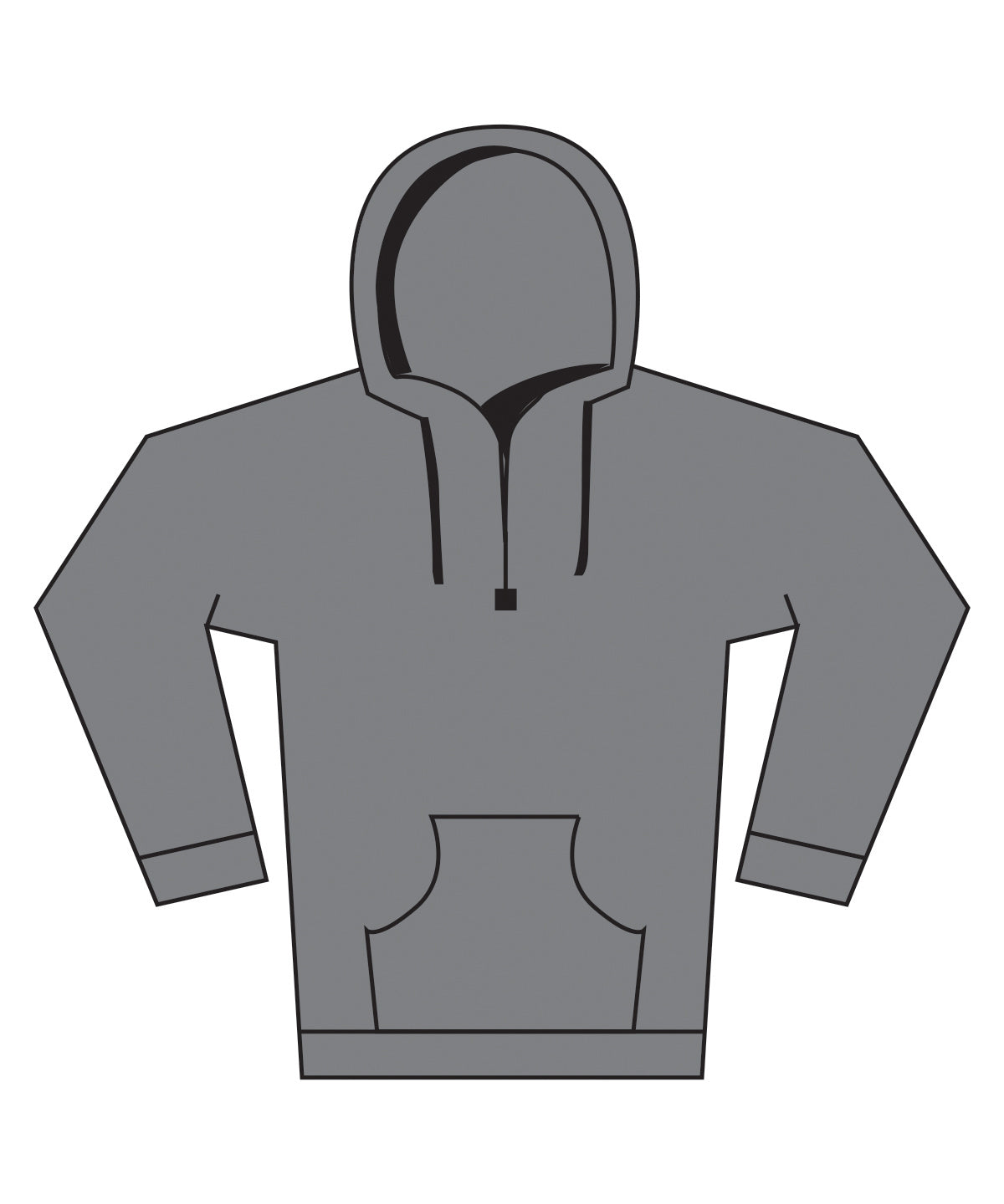 Tryck din logga på Hoodies från Kustom Kit - Anpassa Kustom Kit - Luvtröja med Dragkedja i färgen Mörkgrå för företag, föreningar och privatpersoner
