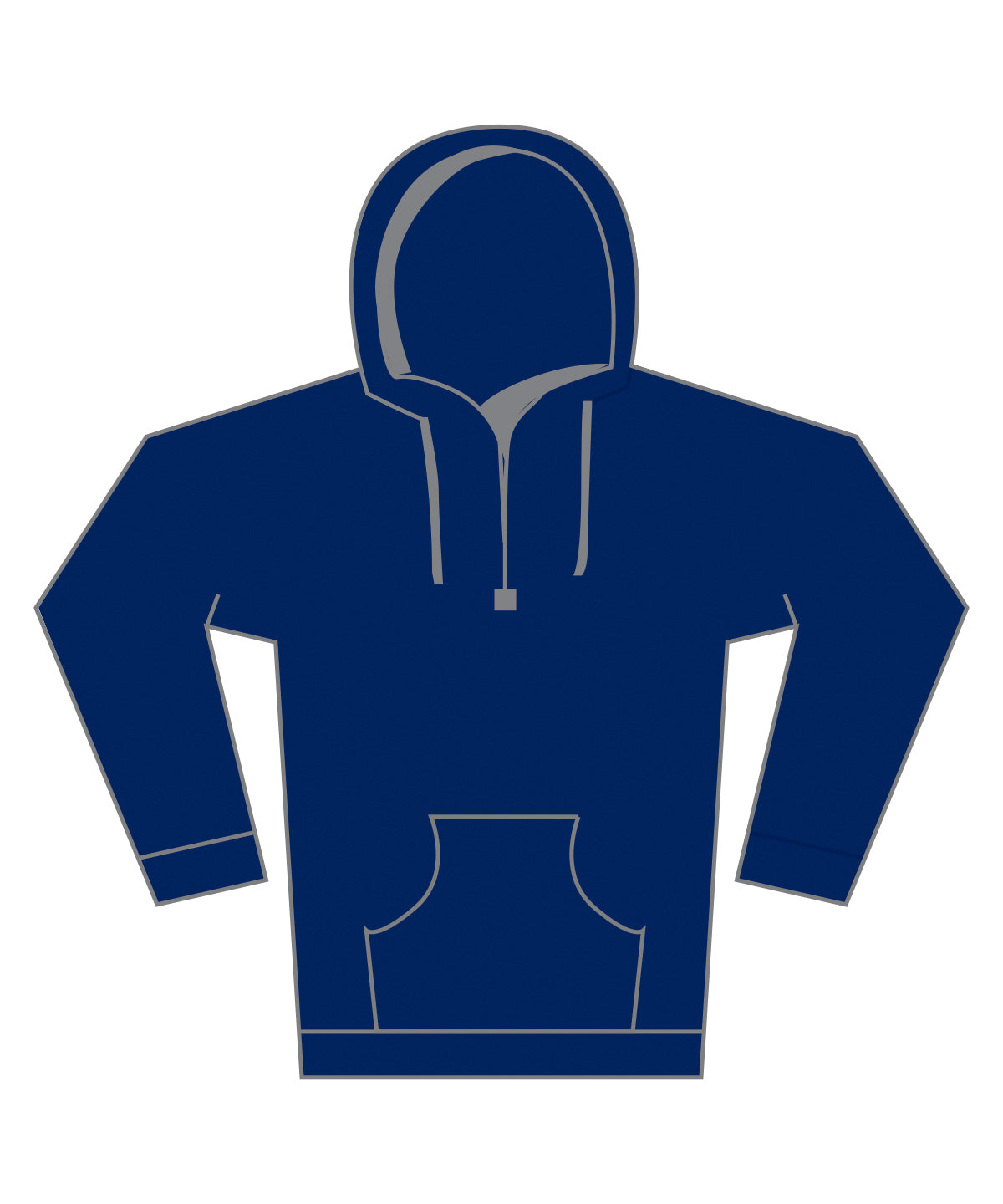 Tryck din logga på Hoodies från Kustom Kit - Anpassa Kustom Kit - Luvtröja med Dragkedja i färgen Marinblå för företag, föreningar och privatpersoner