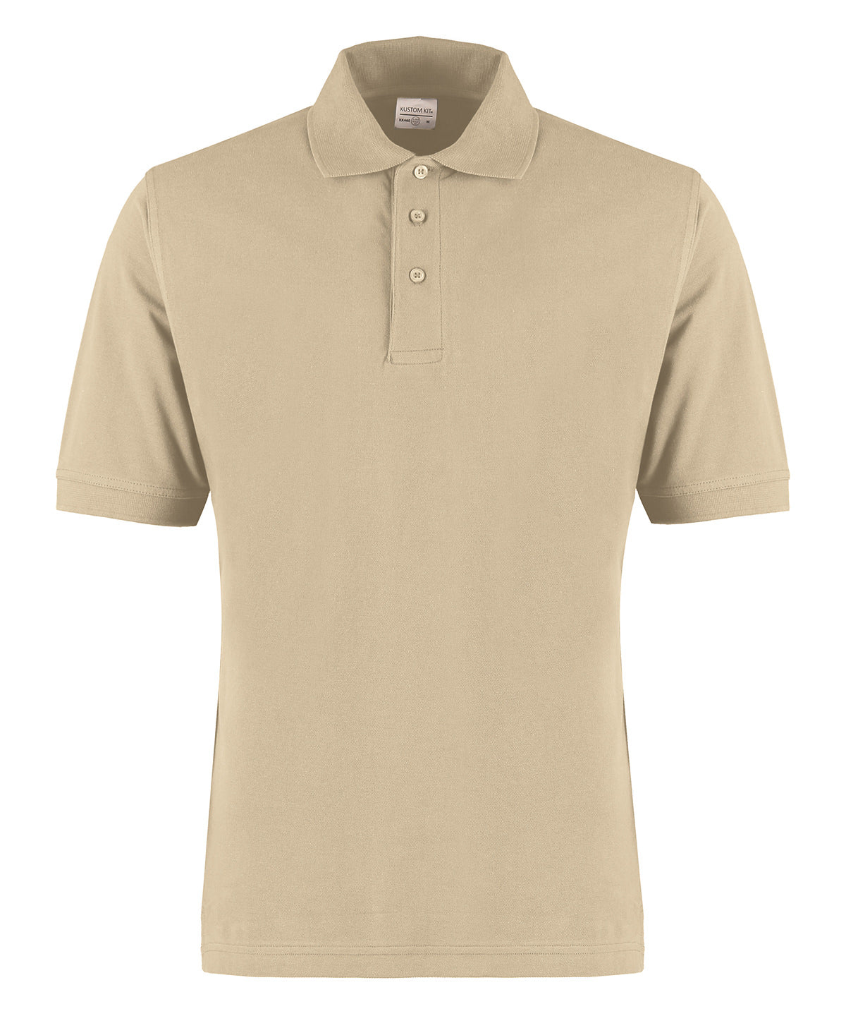 Tryck din logga på Piké från Kustom Kit - Anpassa Classic Superwash Polo i färgen Naturligt för företag, föreningar och privatpersoner