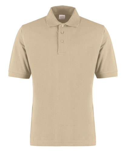 Tryck din logga på Piké från Kustom Kit - Anpassa Classic Superwash Polo i färgen Naturligt för företag, föreningar och privatpersoner