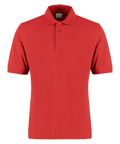 Tryck din logga på Piké från Kustom Kit - Anpassa Classic Superwash Polo i färgen Mellan röd för företag, föreningar och privatpersoner