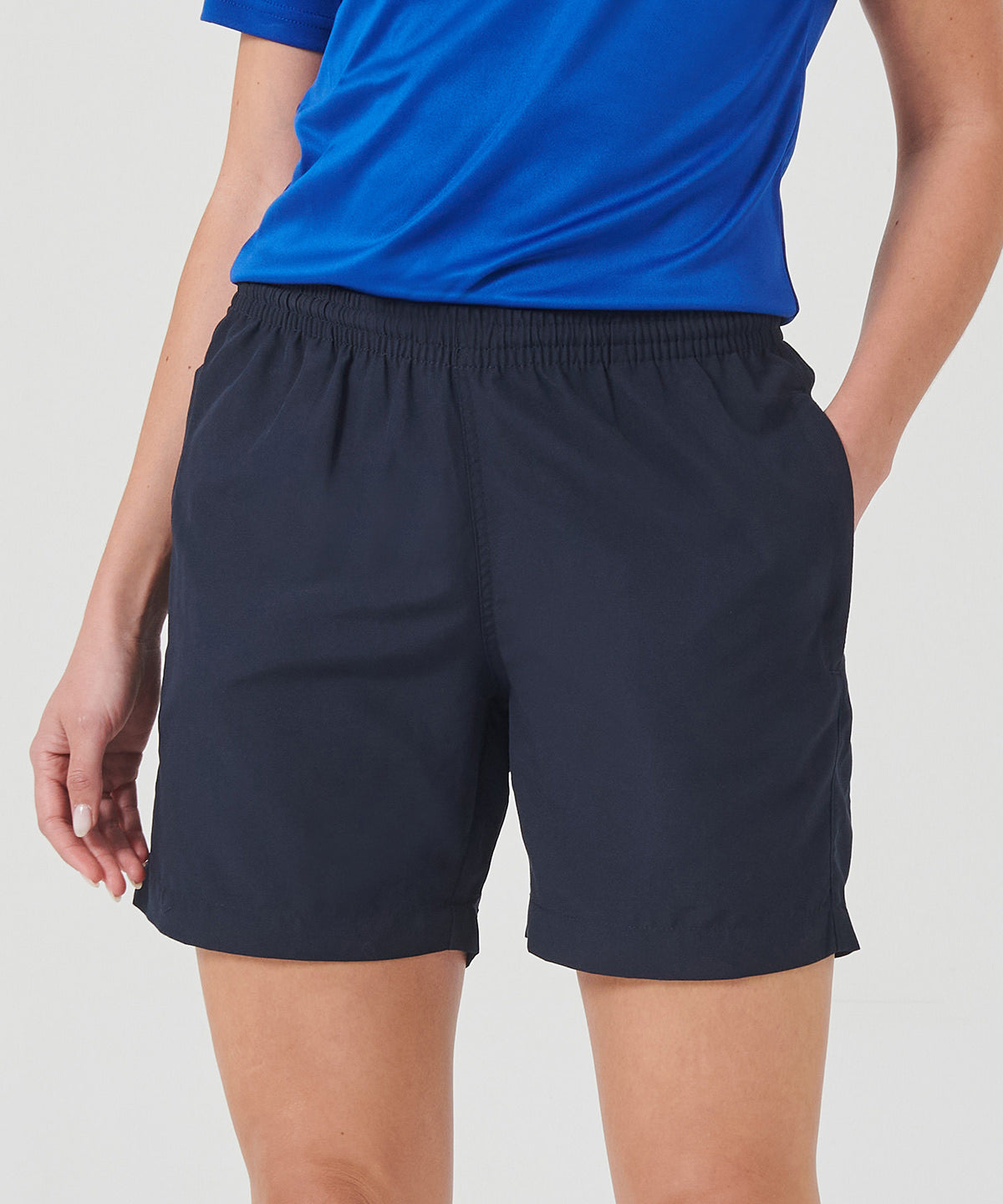 Tryck din logga på Shorts från Finden & Hales - Anpassa Shorts i mikrofiber för damer i färgen för företag, föreningar och privatpersoner