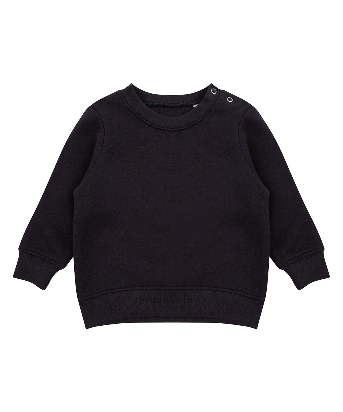 Tryck din logga på Sweatshirts från Larkwood - Anpassa Sweatshirt med rund hals och tryckknappar på axlarna i färgen för företag, föreningar och privatpersoner