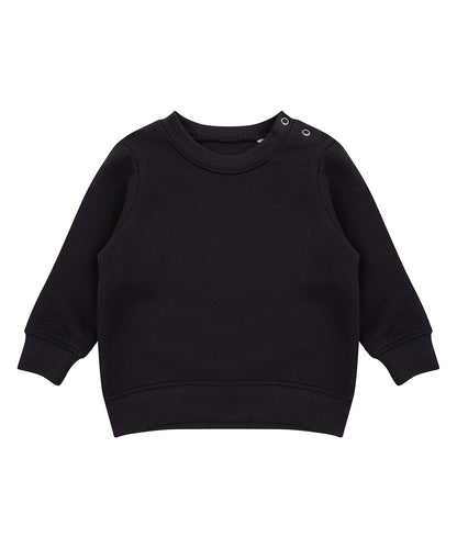 Tryck din logga på Sweatshirts från Larkwood - Anpassa Sweatshirt med rund hals och tryckknappar på axlarna i färgen för företag, föreningar och privatpersoner