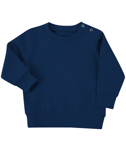 Tryck din logga på Sweatshirts från Larkwood - Anpassa Hållbar sweatshirt i färgen Marinblå för företag, föreningar och privatpersoner