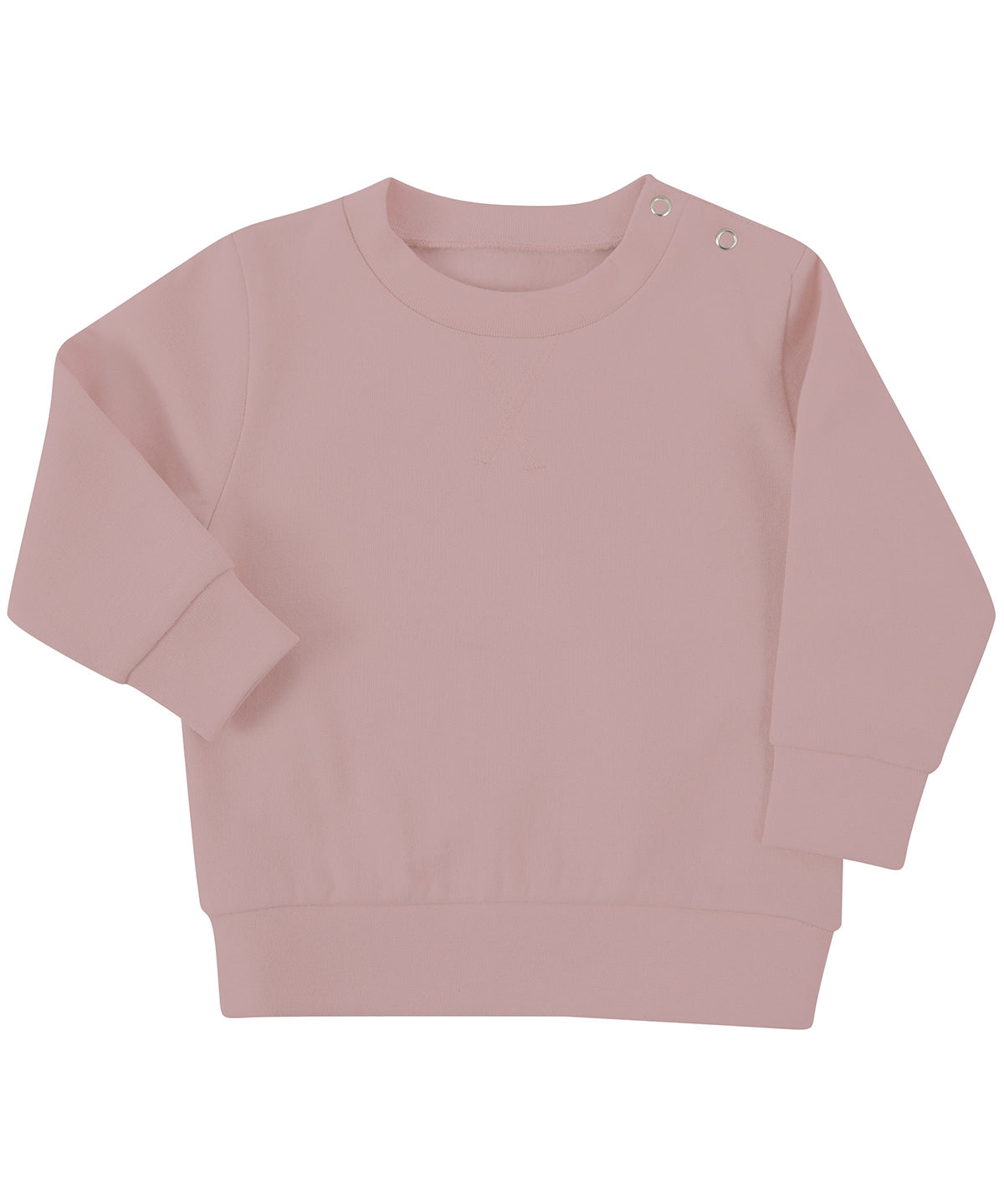 Tryck din logga på Sweatshirts från Larkwood - Anpassa Hållbar sweatshirt i färgen Ljusrosa för företag, föreningar och privatpersoner