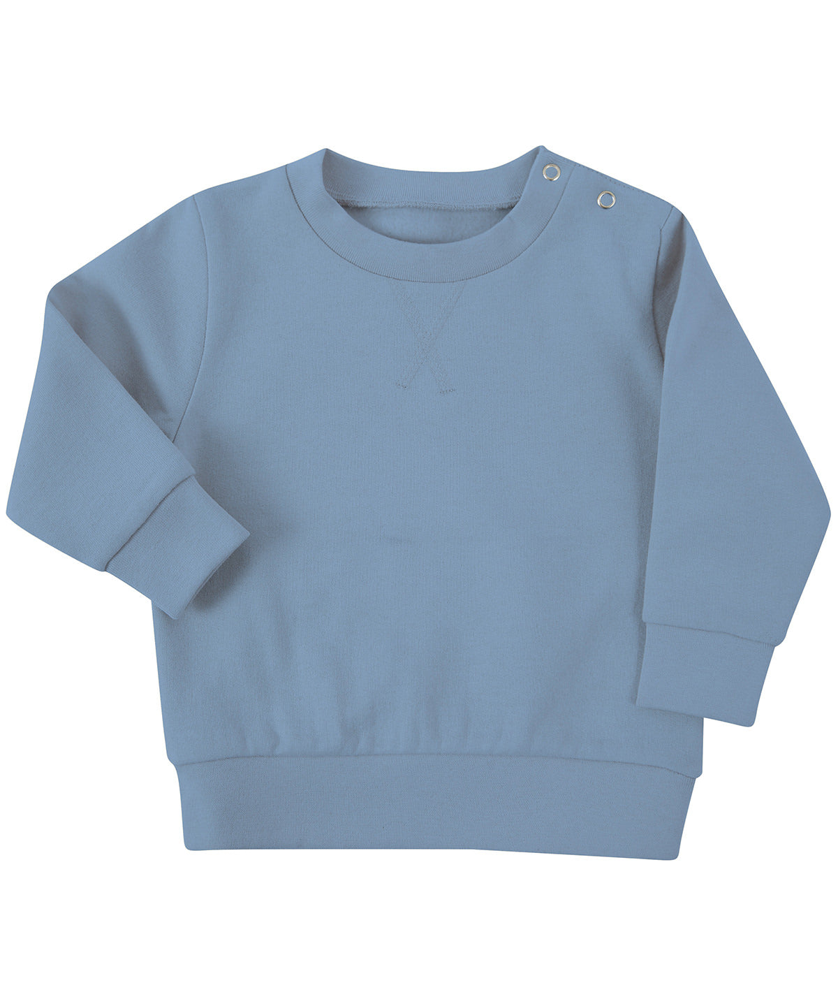 Tryck din logga på Sweatshirts från Larkwood - Anpassa Hållbar sweatshirt i färgen Mellanblå för företag, föreningar och privatpersoner