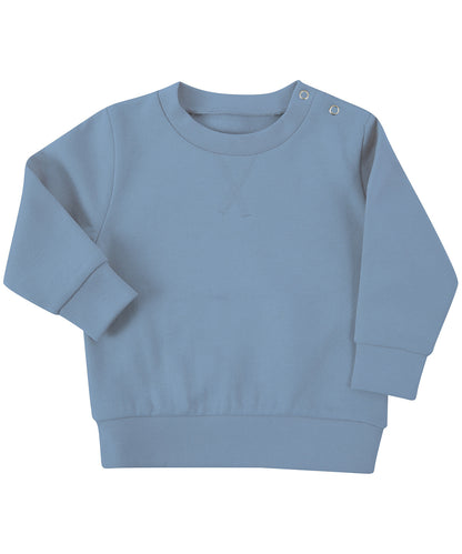 Tryck din logga på Sweatshirts från Larkwood - Anpassa Hållbar sweatshirt i färgen Mellanblå för företag, föreningar och privatpersoner