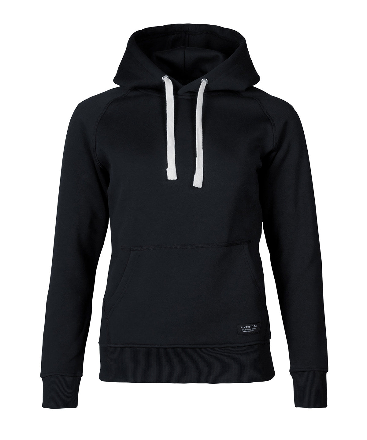 Tryck din logga på Hoodies från Nimbus - Anpassa Nimbus Dam - Brownsville Fashionabla Huvtröja med Huva i färgen Svart för företag, föreningar och privatpersoner