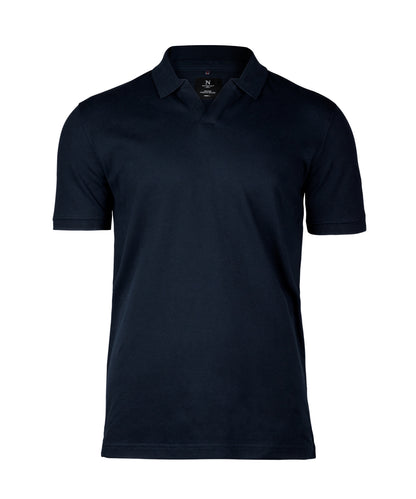 Tryck din logga på Piké från Nimbus - Anpassa Harvard V-neck Stretch Deluxe Polo i färgen Mörkblå för företag, föreningar och privatpersoner