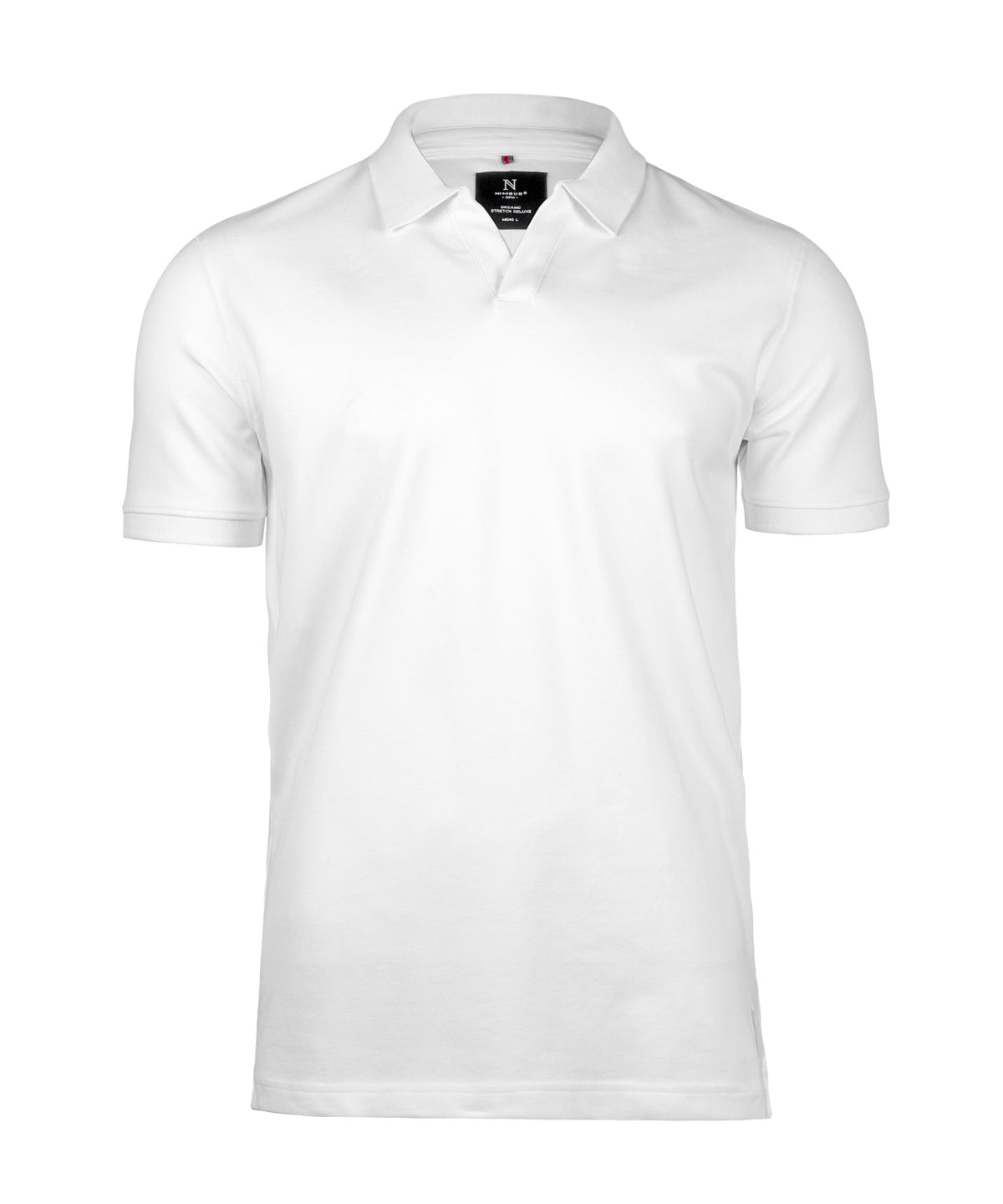 Tryck din logga på Piké från Nimbus - Anpassa Harvard V-neck Stretch Deluxe Polo i färgen Vit för företag, föreningar och privatpersoner