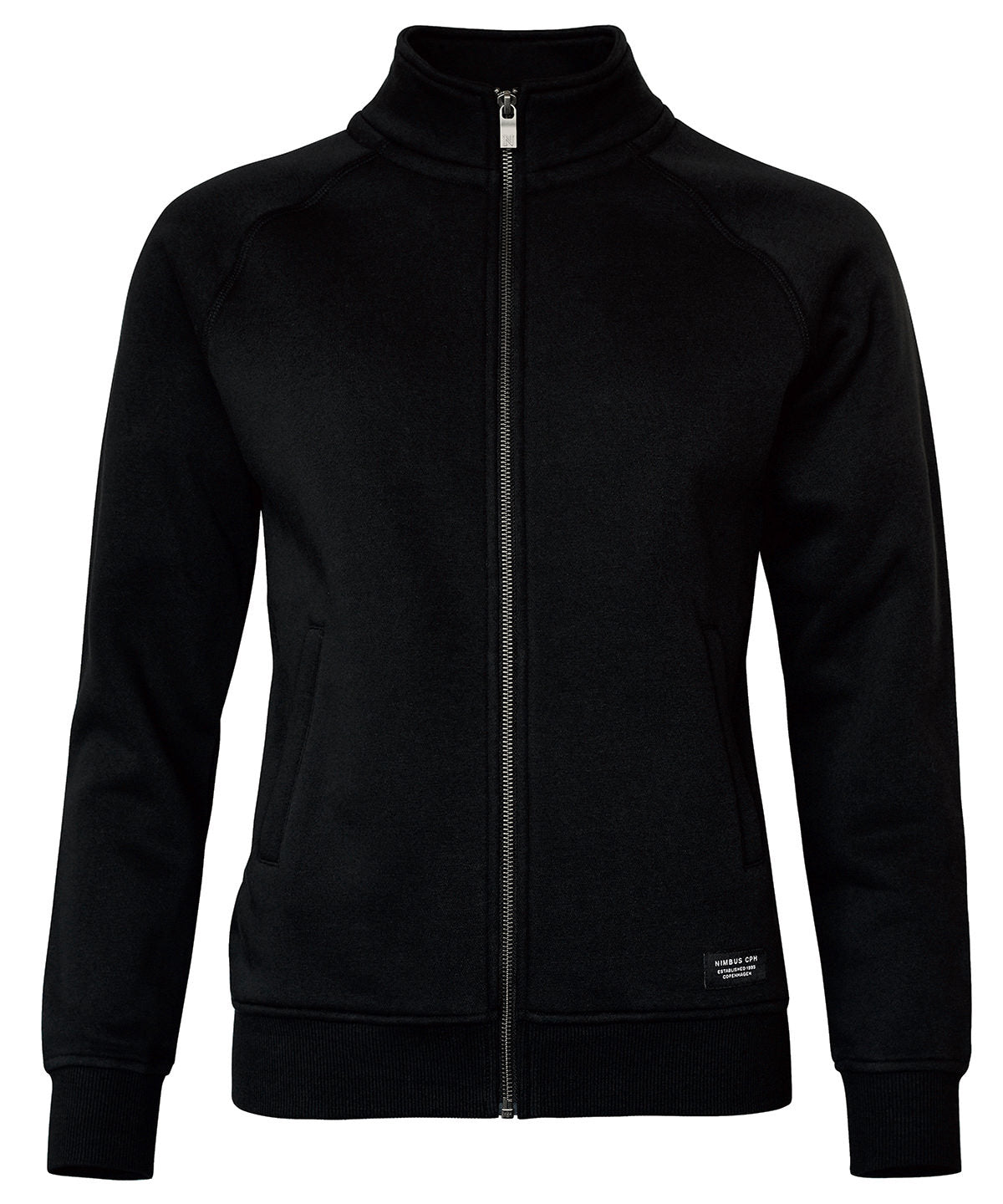 Tryck din logga på Sweatshirts från Nimbus - Anpassa Nimbus - Dam Cambridge Moderiktig Tränare i färgen Svart för företag, föreningar och privatpersoner