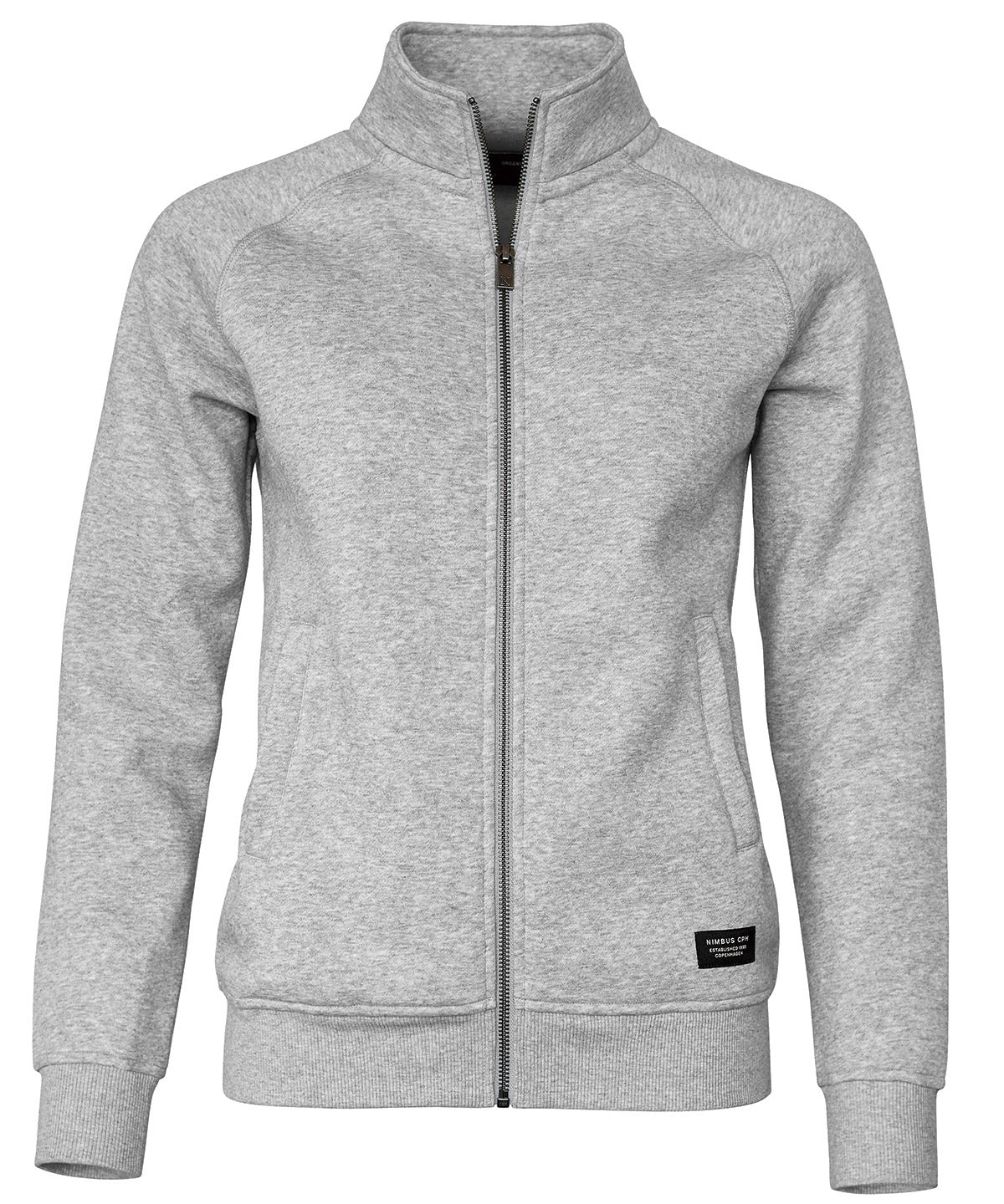 Tryck din logga på Sweatshirts från Nimbus - Anpassa Nimbus - Dam Cambridge Moderiktig Tränare i färgen Mellangrå för företag, föreningar och privatpersoner