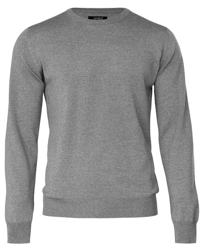 Tryck din logga på Stickade tröjor från Nimbus - Anpassa Beaufort extra fin Cashwool merino stickning i färgen Mellangrå för företag, föreningar och privatpersoner