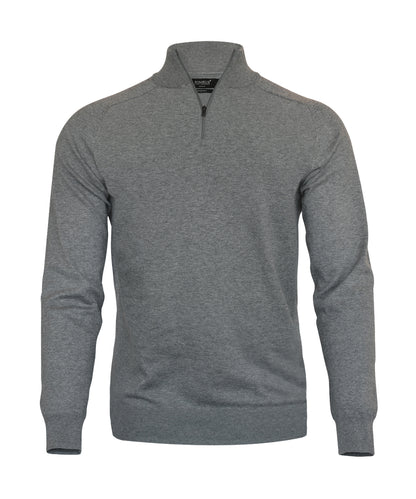 Tryck din logga på Stickade tröjor från Nimbus - Anpassa Brighton 1/4-zip i färgen Mellangrå för företag, föreningar och privatpersoner