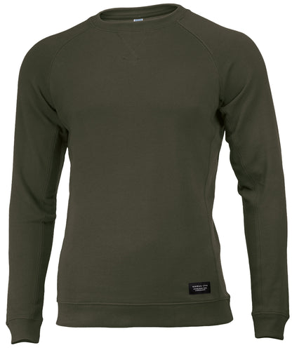 Tryck din logga på Sweatshirts från Nimbus - Anpassa Nimbus - Newport Lyxig Lättvikts Crewneck i färgen Oliv för företag, föreningar och privatpersoner