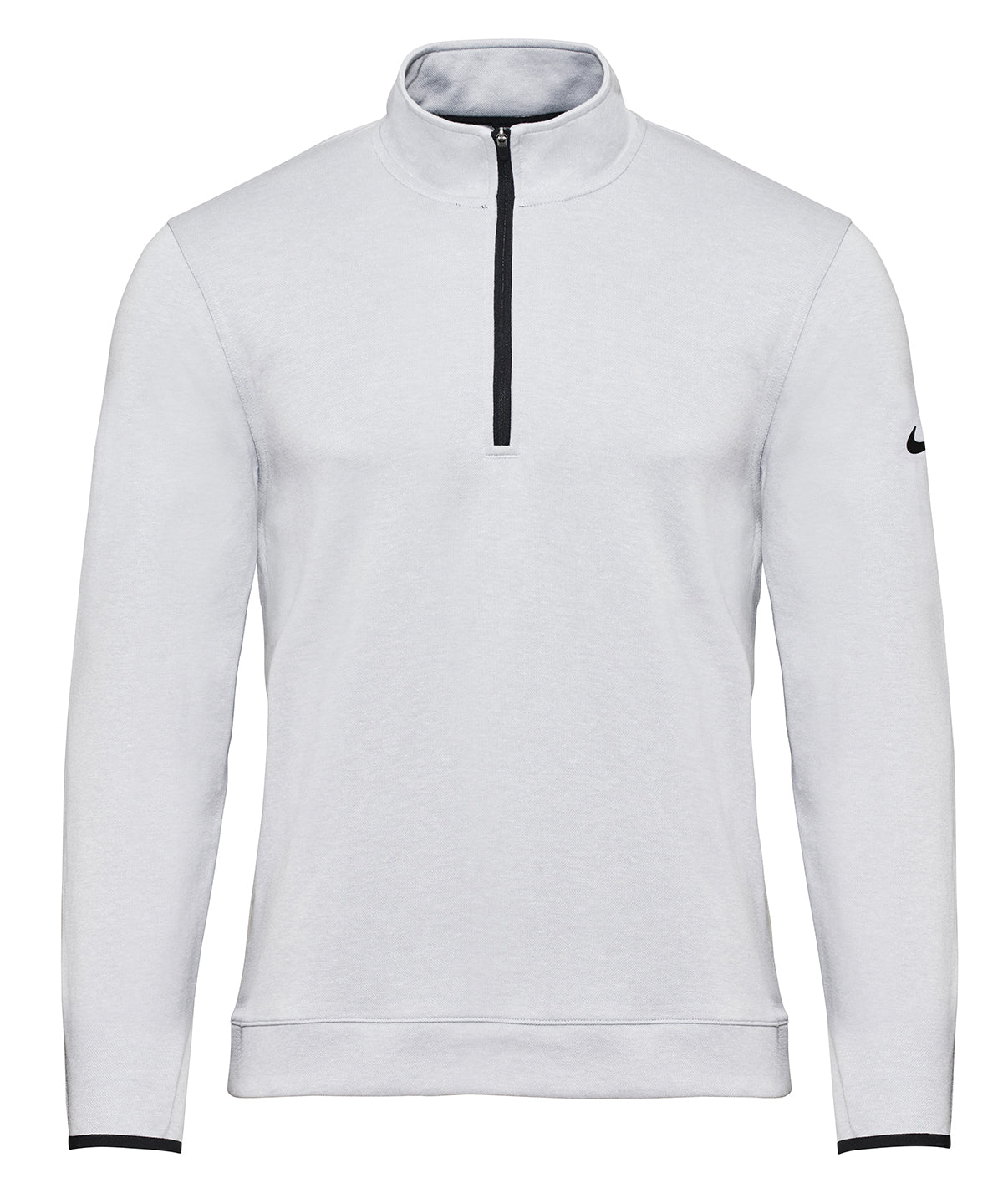 Tryck din logga på Sportjackor från Nike - Anpassa Nike Tour pikétröja med halv dragkedja i färgen Ljusgrå för företag, föreningar och privatpersoner