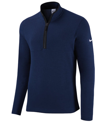 Tryck din logga på Sportjackor från Nike - Anpassa Nike Victory tröja med halv dragkedja i färgen Marinblå för företag, föreningar och privatpersoner