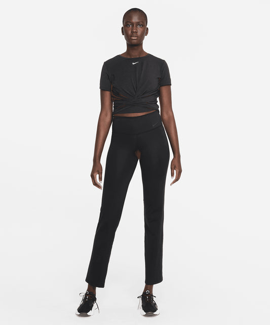 Tryck din logga på T-shirts från Nike - Anpassa Dam Nike One Luxe Dri-FIT kortärmad topp med standard twist i färgen för företag, föreningar och privatpersoner