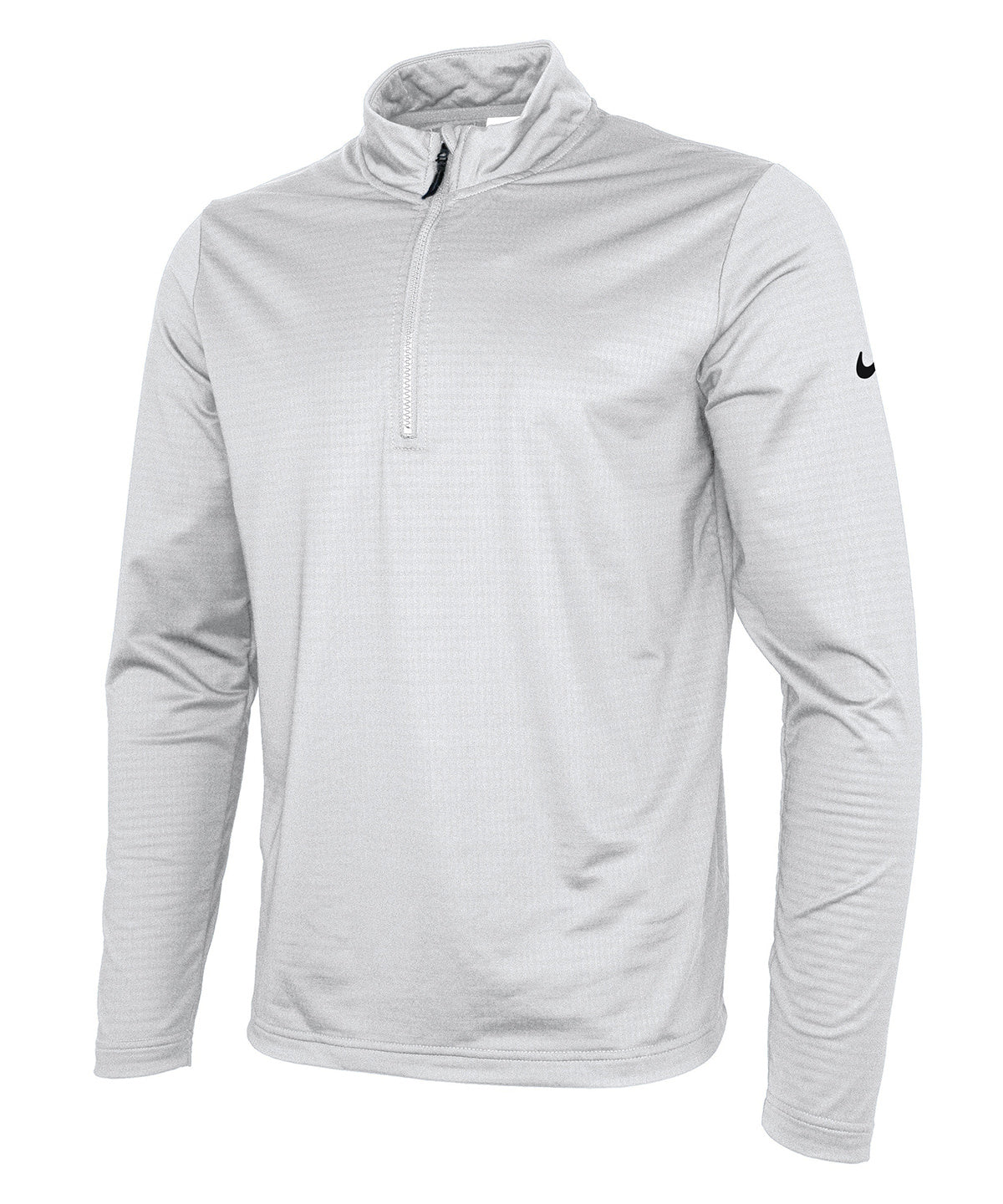 Tryck din logga på Sportjackor från Nike - Anpassa Nike Dri-FIT Victory tröja med halv dragkedja i färgen Mellangrå för företag, föreningar och privatpersoner