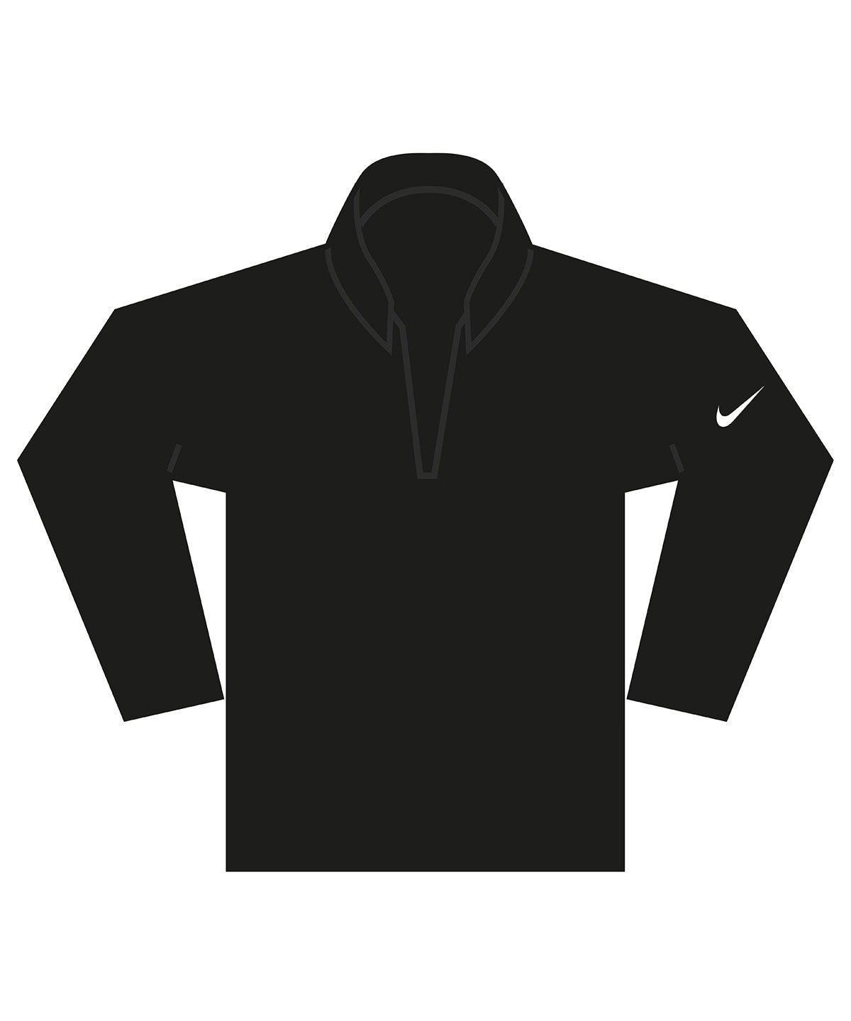 Tryck din logga på Sportjackor från Nike - Anpassa Nike Dri-FIT Victory Therma Flex tröja med halv dragkedja i färgen Svart för företag, föreningar och privatpersoner