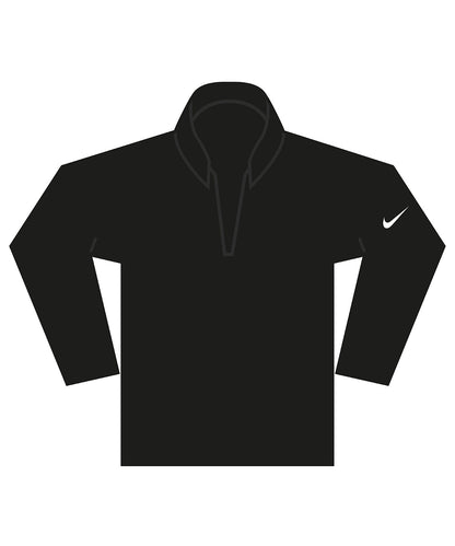 Tryck din logga på Sportjackor från Nike - Anpassa Nike Dri-FIT Victory Therma Flex tröja med halv dragkedja i färgen Svart för företag, föreningar och privatpersoner
