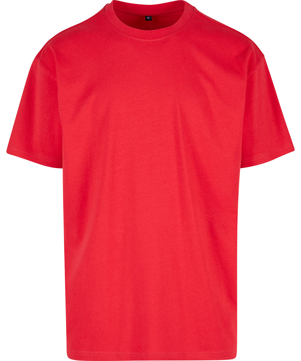 Tryck din logga på T-shirts från New Morning Studios - Anpassa Oversized Jersey Tee – Unisex i färgen Mellan röd för företag, föreningar och privatpersoner
