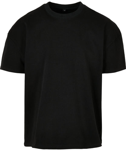Tryck din logga på T-shirts från New Morning Studios - Anpassa Heavy Jersey Oversized Tee – Herr i färgen Svart för företag, föreningar och privatpersoner