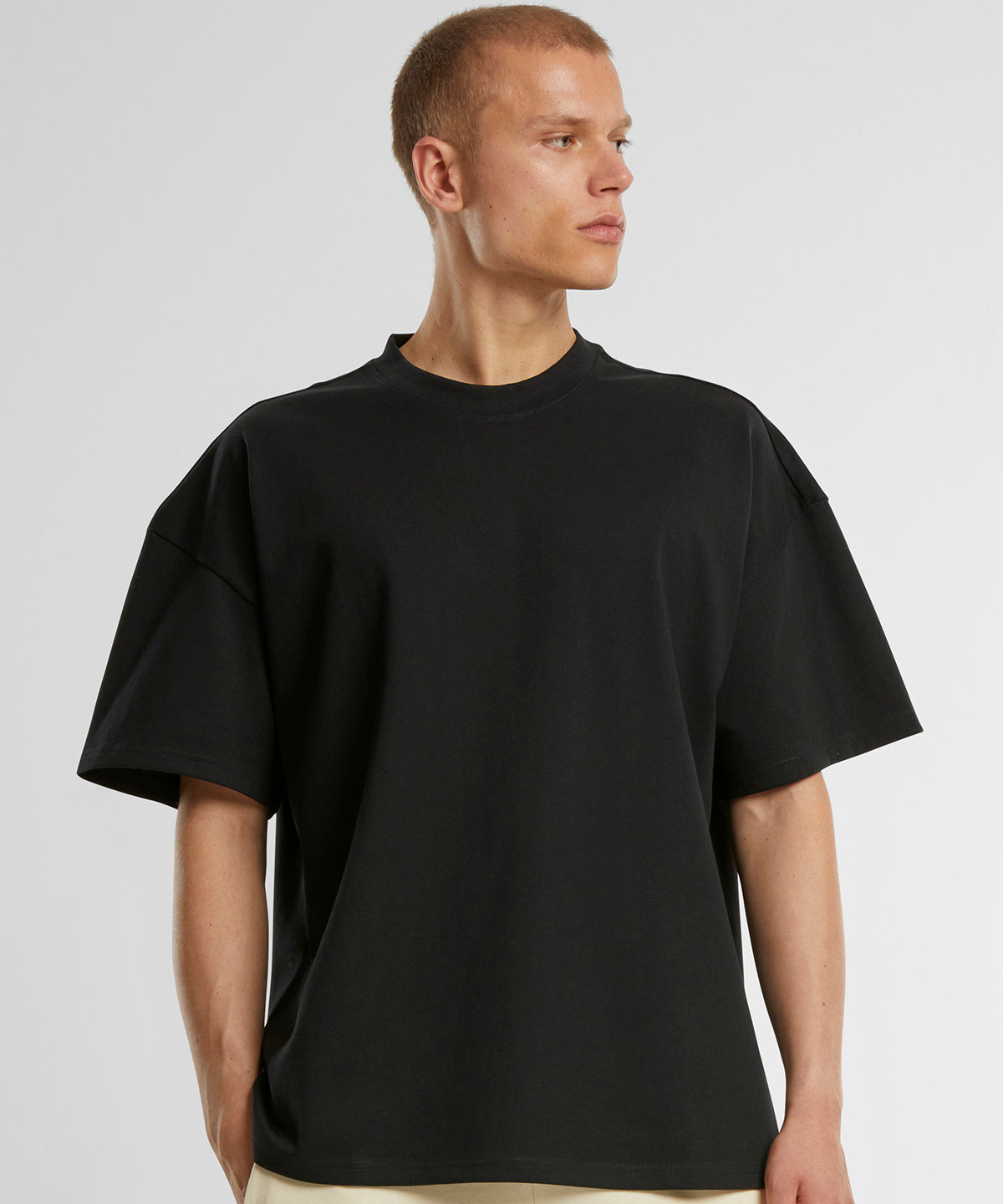 Tryck din logga på T-shirts från New Morning Studios - Anpassa Heavy Jersey Oversized Tee – Herr i färgen för företag, föreningar och privatpersoner