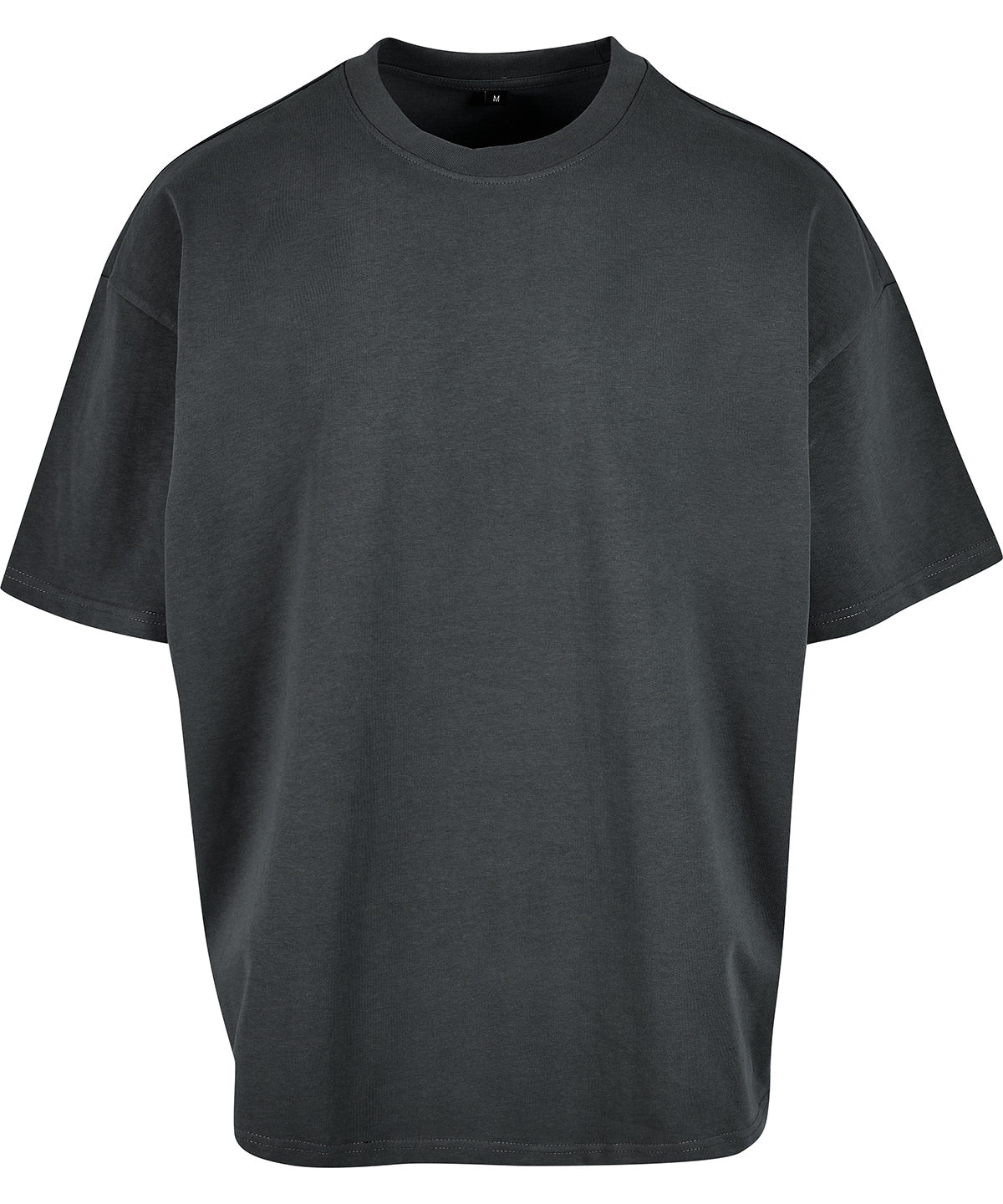 Tryck din logga på T-shirts från New Morning Studios - Anpassa Heavy Jersey Oversized Tee – Herr i färgen Mörkgrå för företag, föreningar och privatpersoner