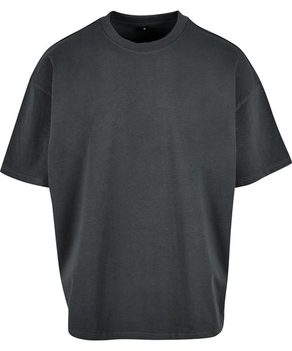 Tryck din logga på T-shirts från New Morning Studios - Anpassa Heavy Jersey Oversized Tee – Herr i färgen Mörkgrå för företag, föreningar och privatpersoner