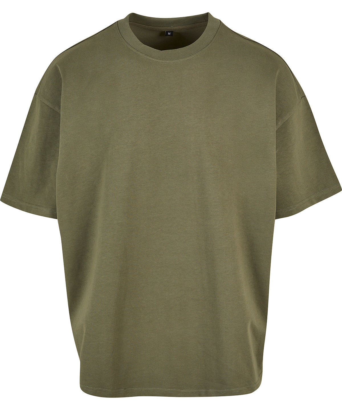 Tryck din logga på T-shirts från New Morning Studios - Anpassa Heavy Jersey Oversized Tee – Herr i färgen Oliv för företag, föreningar och privatpersoner