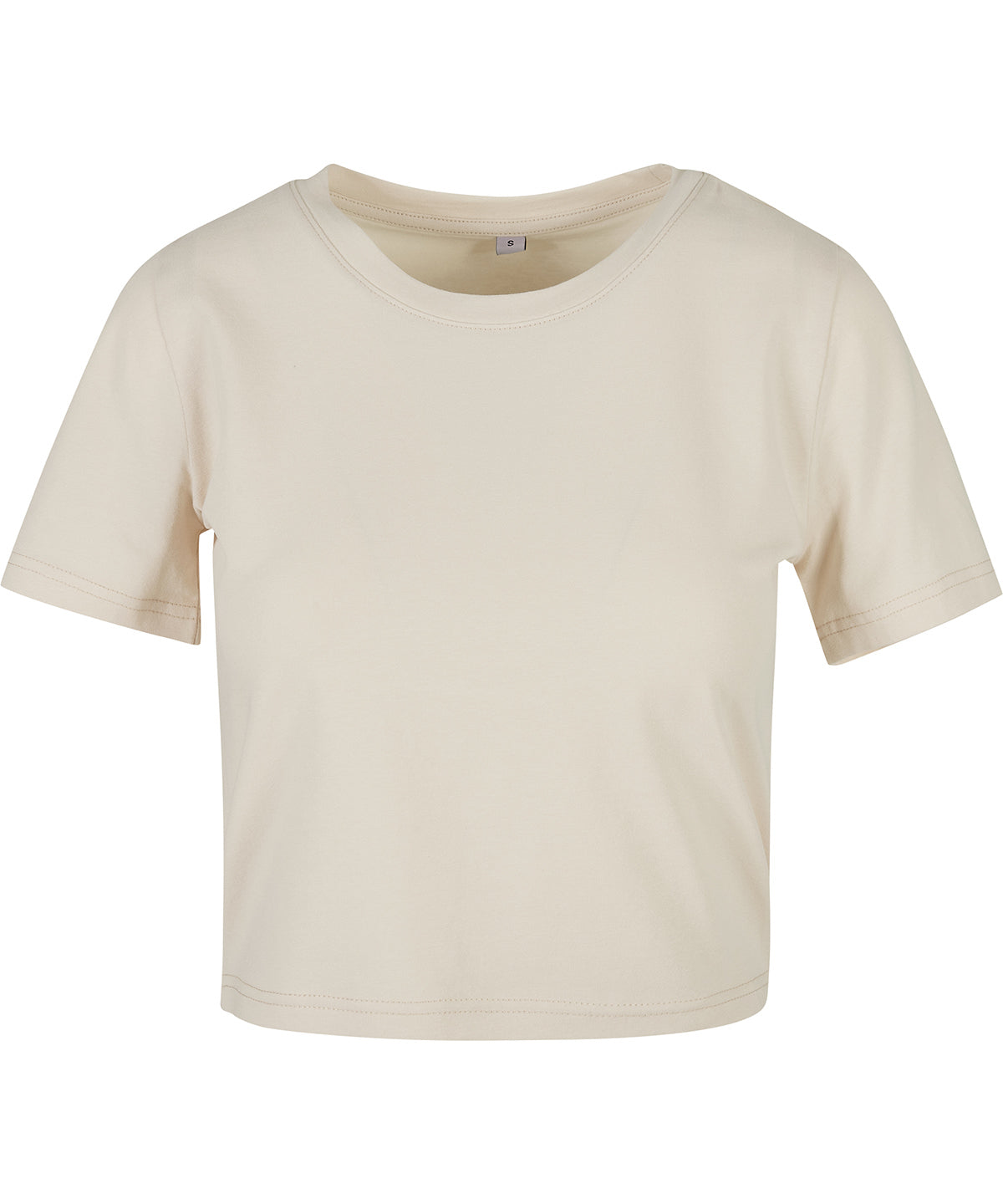 Tryck din logga på T-shirts från New Morning Studios - Anpassa Dam Cropped Tee i färgen Naturligt för företag, föreningar och privatpersoner