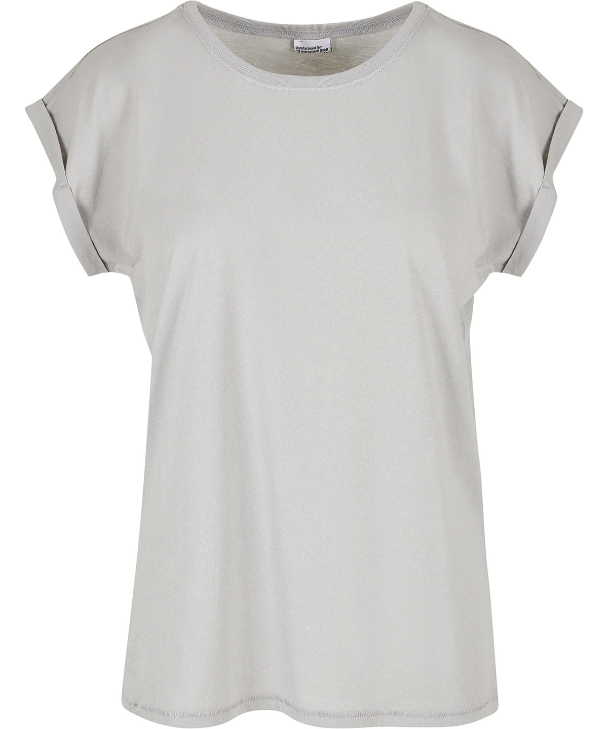 Tryck din logga på T-shirts från New Morning Studios - Anpassa Regular T-shirt med förlängda axlar - Dam i färgen Ljusgrå för företag, föreningar och privatpersoner