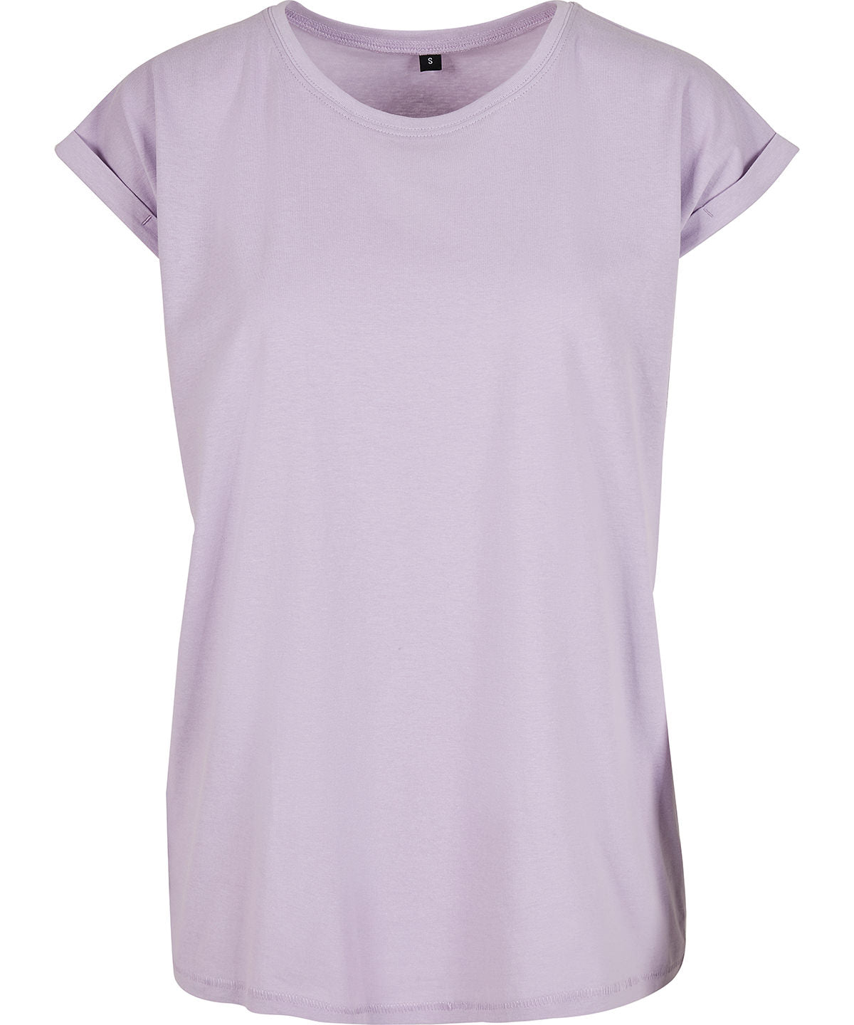 Tryck din logga på T-shirts från New Morning Studios - Anpassa Regular T-shirt med förlängda axlar - Dam i färgen Ljus lila för företag, föreningar och privatpersoner